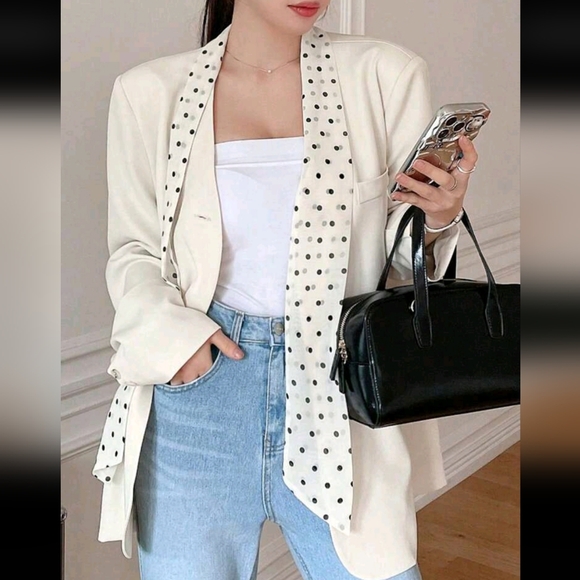 Jackets & Blazers - Ladies' Solid Color Simple Daily Blazer Jacket